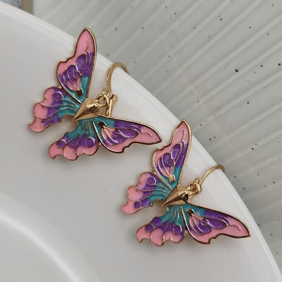 Pastel Butterfly Earrings - Picture 5 of 8